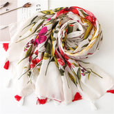 Elegant Floral Print Scarf